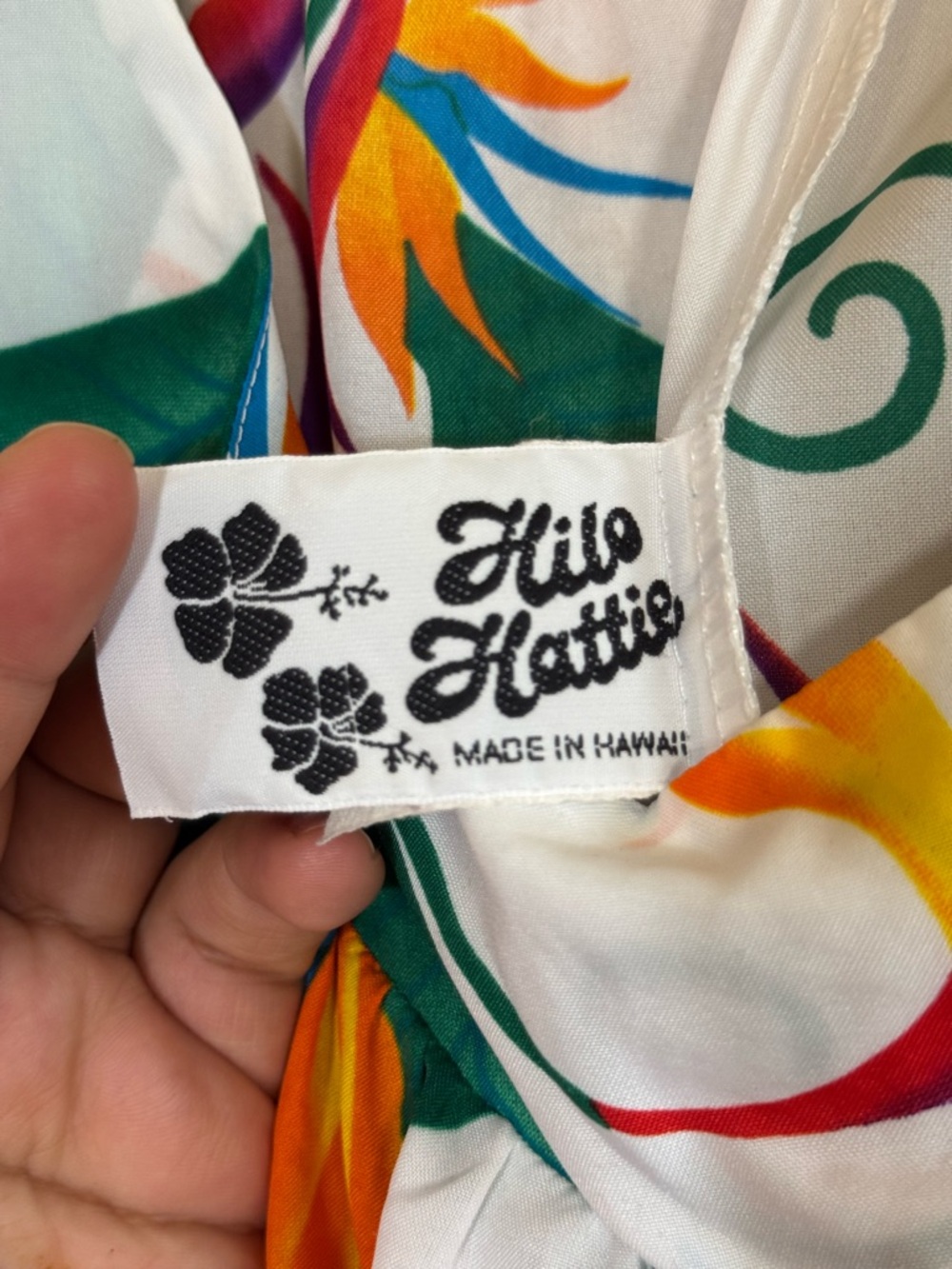 Hilo Hattie Vintage 70s/80s White Bird of Paradise Hawaiian Midi Dress| Size M - Picture 11 of 13